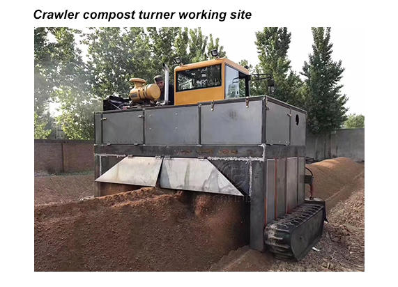 compost turner working site