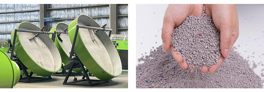 Cat litter disc granulator