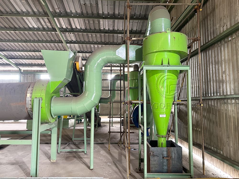 Application of dust removal system and dryer in fertilizer production