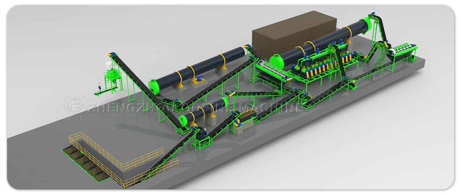 Phosphate fertilizer granulation production line