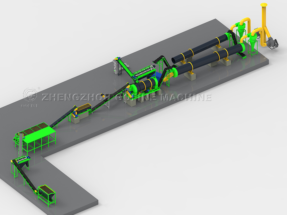 Organic Compound Fertilizer Production Line with A Daily Output of 5 Tons