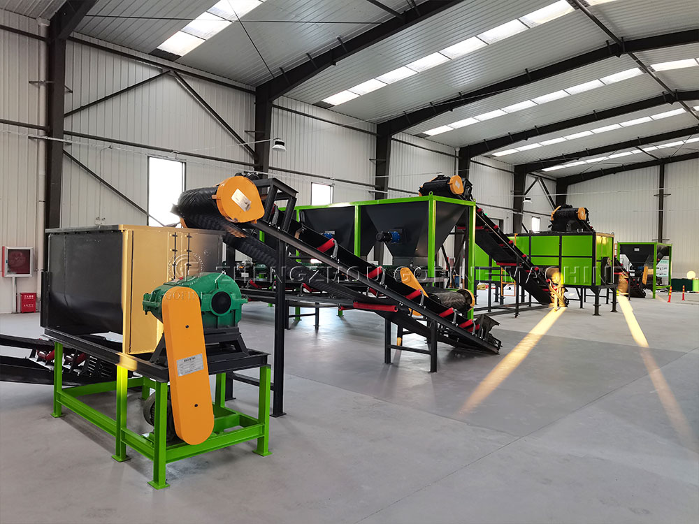 Double fermentation technology organic fertilizer production line