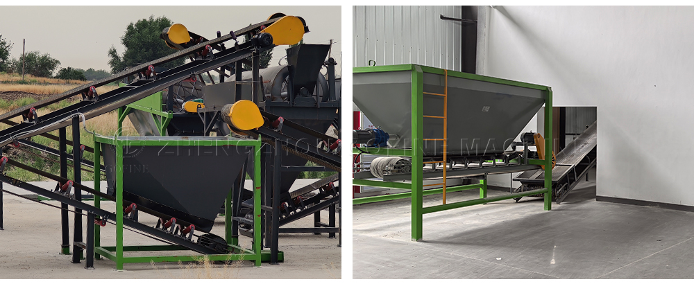 Forklift feeding machine for fertilizer production line
