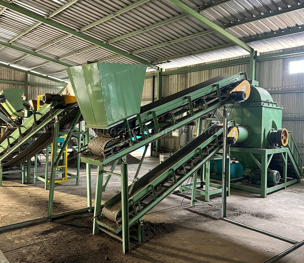 disc granulator organic inorganic fertilizer production line